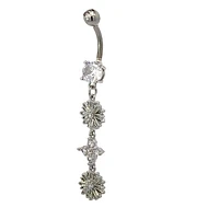 Flower Bouquet Navel Dangle 14g