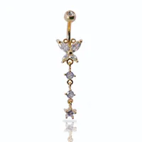 Dreamy Butterfly Dangle Belly Button 14g