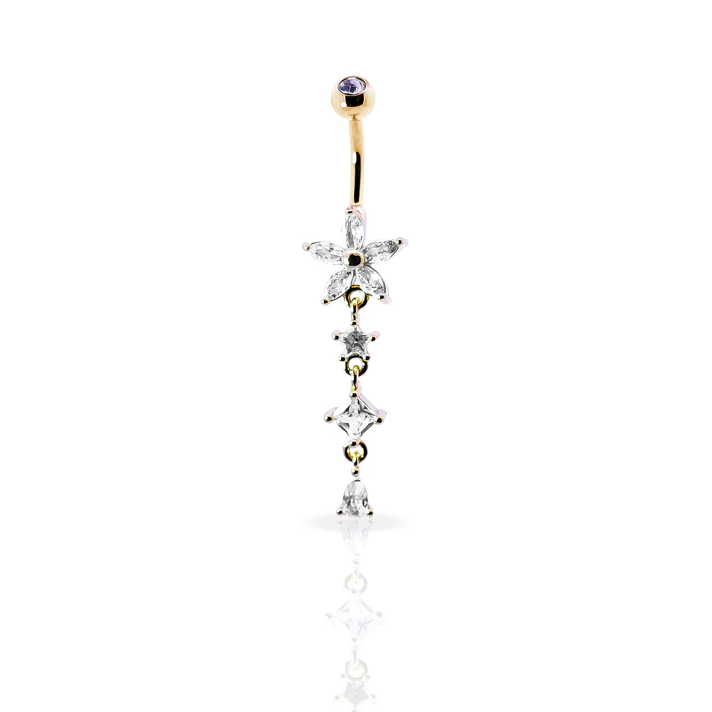 Pentas Flower Navel Dangle 14g