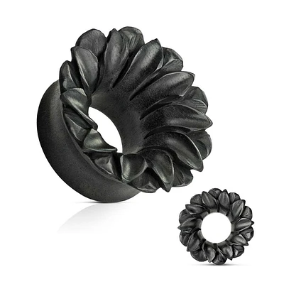 Black Areng Wood + Lotus Saddle Tunnels 2g – 1″