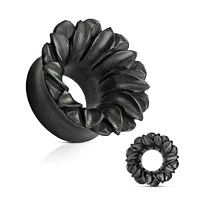Black Areng Wood + Lotus Saddle Tunnels 2g – 1″