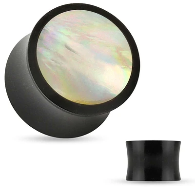 Buffalo Horn + Mother of Pearl Inlay Saddle Plugs 4g – 1″