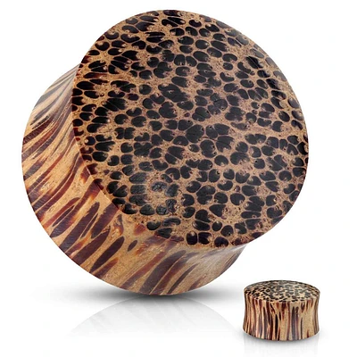 Coco Wood Saddle Plugs 8g – 1 3/8″