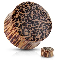 Coco Wood Saddle Plugs 8g – 1 3/8″