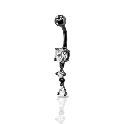 Crystal Drops Navel Dangle 14g