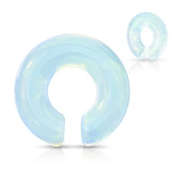 Opalite Stone Hoop Plugs 2g – 5/8″