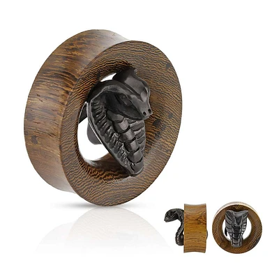 Snake Wood + Ebony Wood Snake Tunnels 5/8″ – 1 3/8″