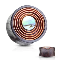 Sono Wood + Mother of Pearl Inlay Saddle Plugs 00g – 1″