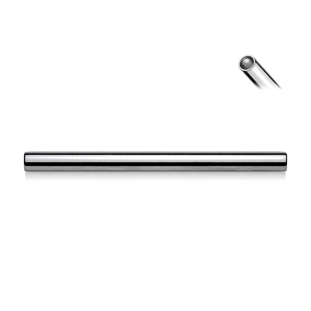 Surgical Steel Internally Threaded Straight Barbell 14g
