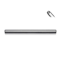 Surgical Steel Internally Threaded Straight Barbell 14g