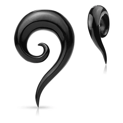 Buffalo Horn Tribal Spiral Tapers 6g – 00g