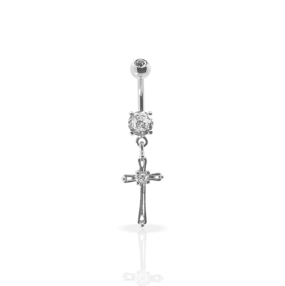 Cross Navel Dangle 14g
