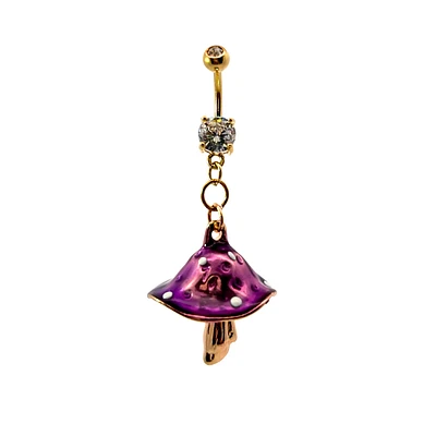 Spotted Mushroom Navel Dangle 14g