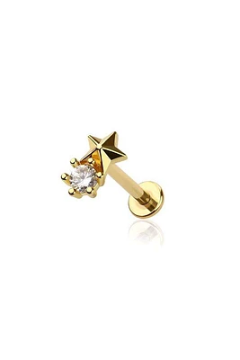 PREMIUM Crystal Star Labret 16G
