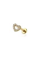 PREMIUM Crystal Heart Labret 16G