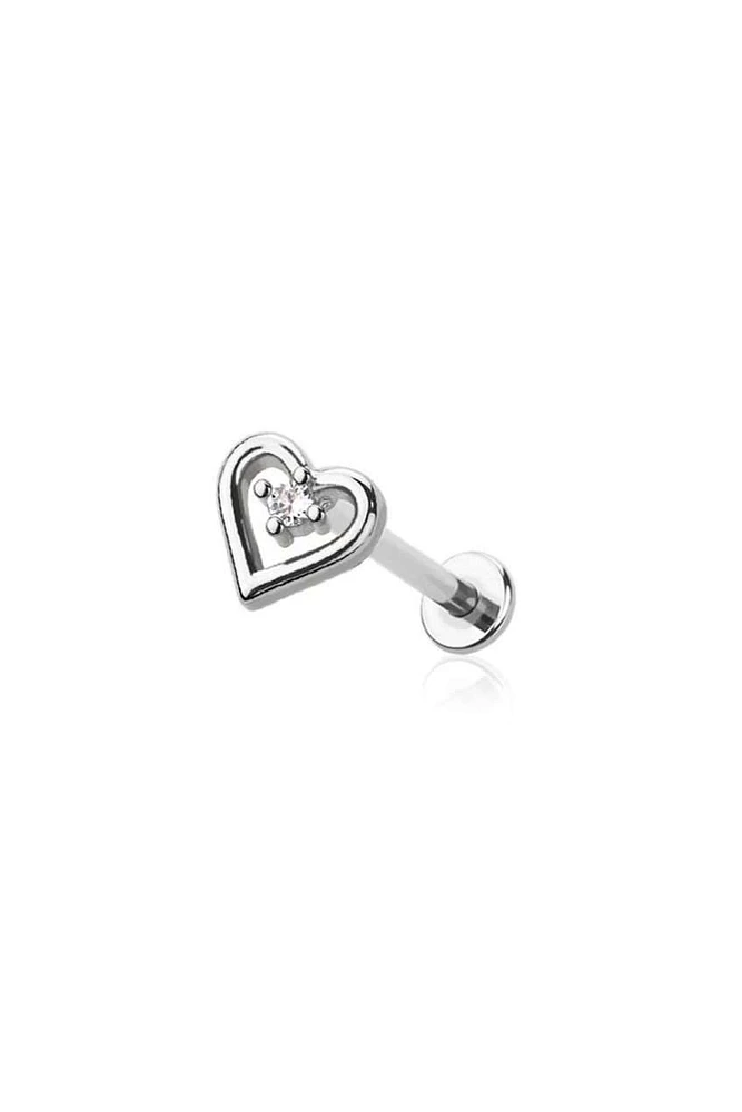 PREMIUM Princess Heart Labret 16G