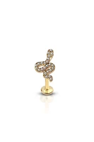 PREMIUM Crystal Snake Labret 16G