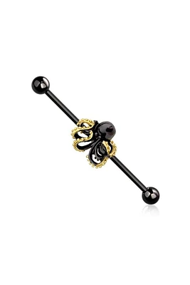 Blackline Octopus Industrial Barbell 14G