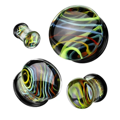 Glass Prismatic Plugs 2g – 9/16