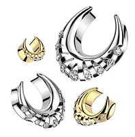 Surgical Steel Edgy Saddle Ear Tunnel 0g-7/8″