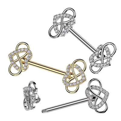 Heart Nipple Ring 14g