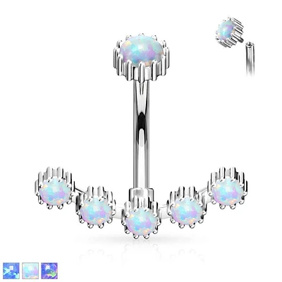 Opal Curved Navel Barbell 14g