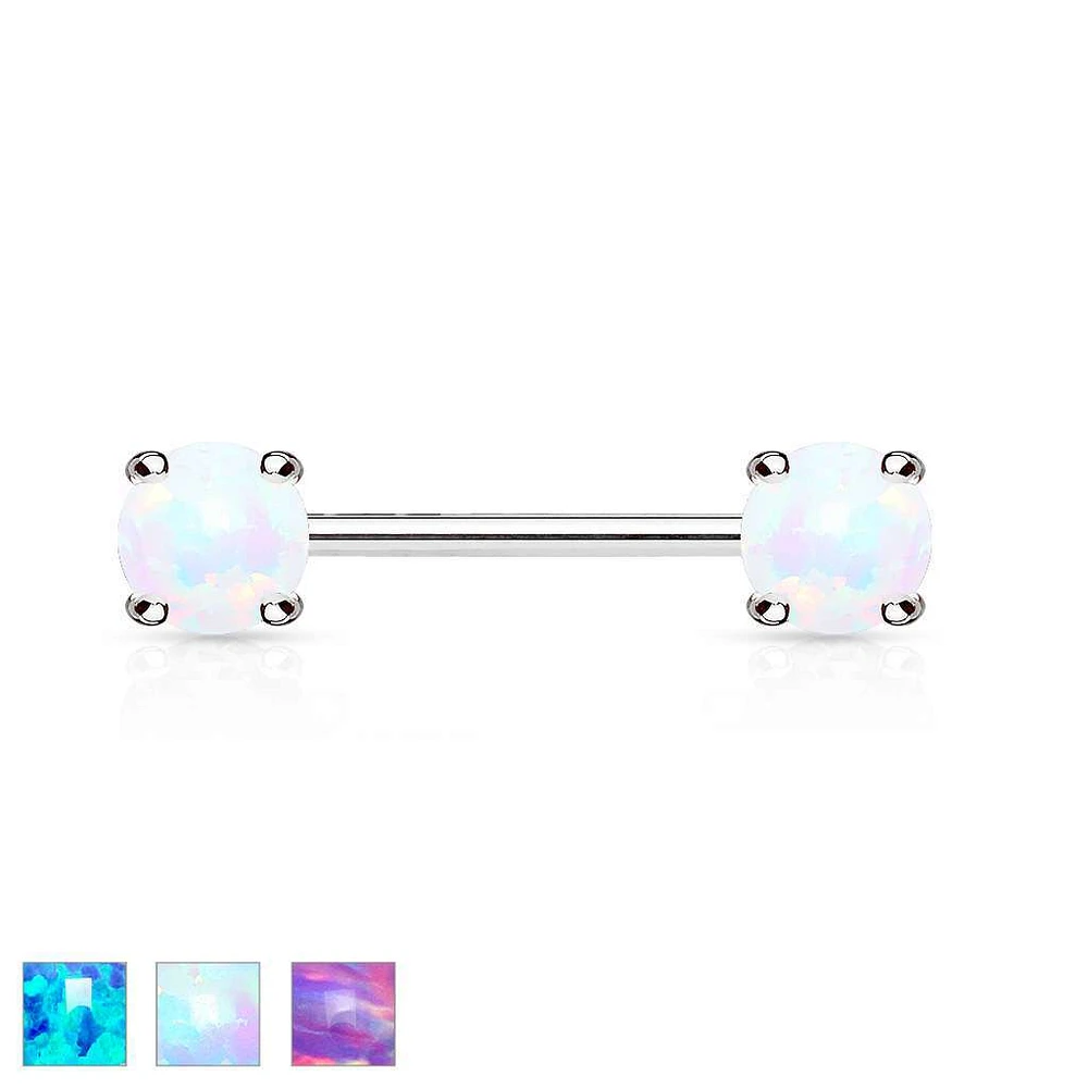 Opal Nipple Ring 14g
