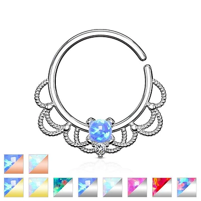 Opal Filigree Bendable Ring 16g