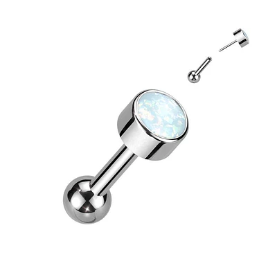 PREMIUM Luxe G23 Ti Bezel-Set Opal Ballback
