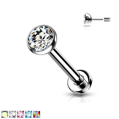 PREMIUM Luxe G23 Ti Bezel-Set Crystal Threadless Flatback