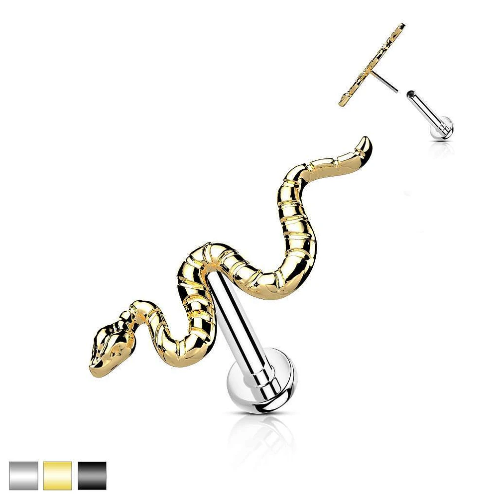Premium Fancy G23 Ti Snake Threadless Flatback