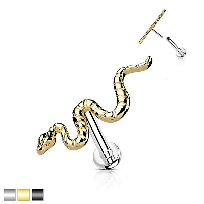 Premium Fancy G23 Ti Snake Threadless Flatback