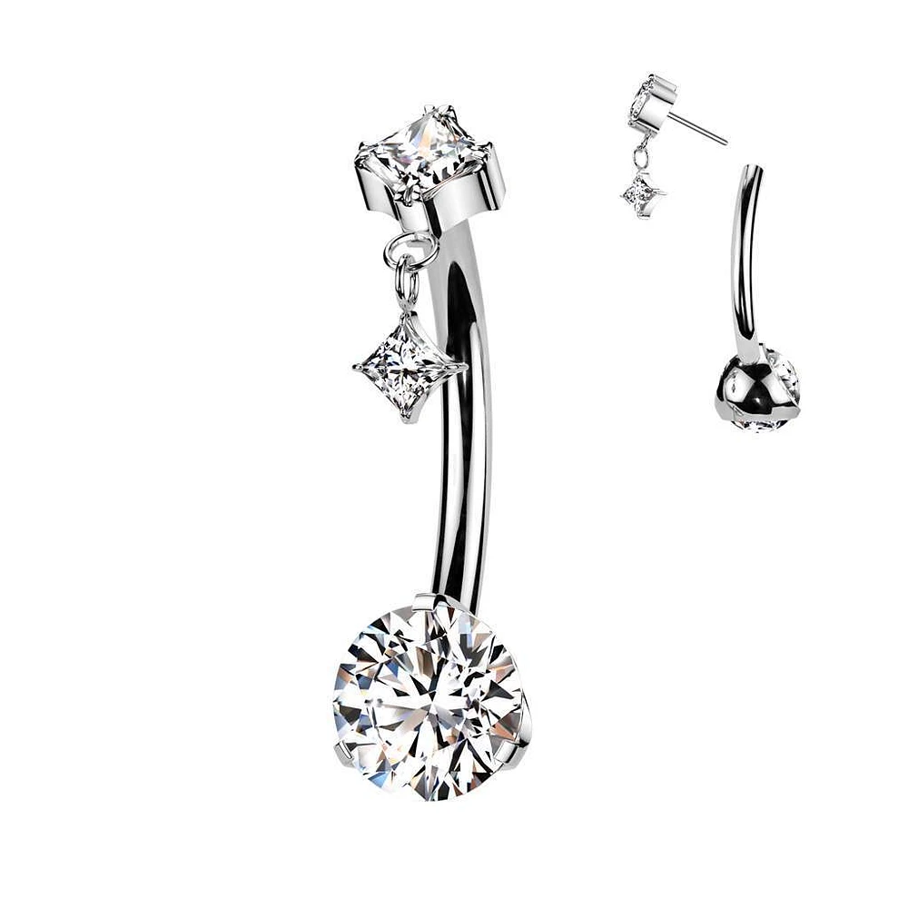 PREMIUM Luxe G23 Ti Dangle Threadless Navel Barbell