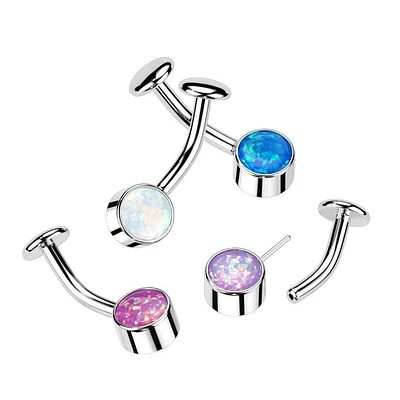 PREMIUM Luxe G23 Ti Opal Threadless Floating Navel Barbell