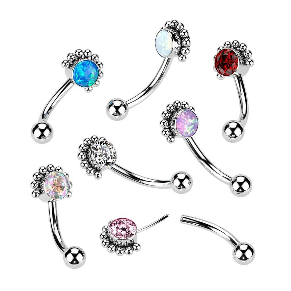 PREMIUM Luxe G23 Ti Dotwork Eyebrow Barbell