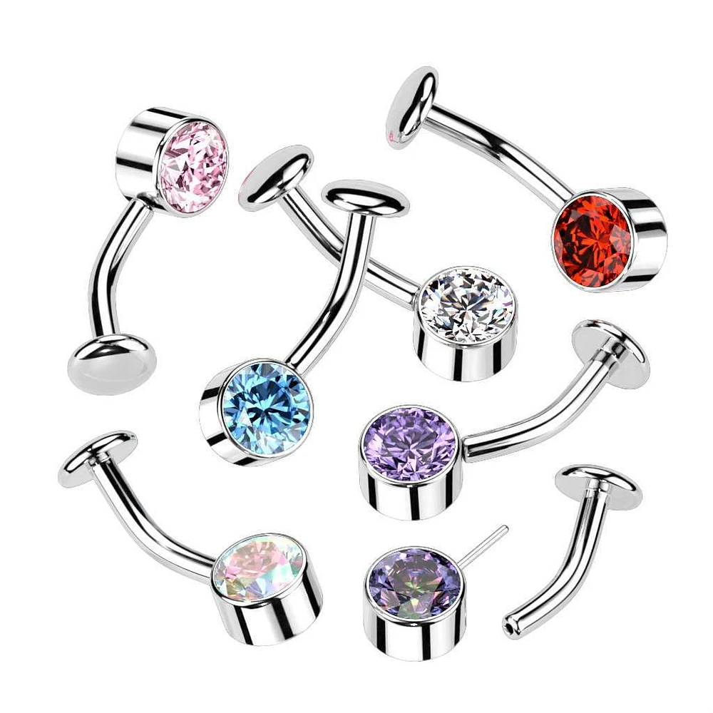 PREMIUM Luxe G23 Ti Threadless Floating Navel Barbell