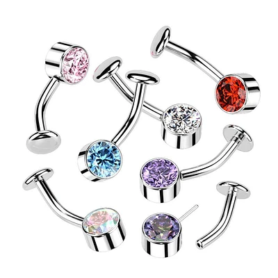 PREMIUM Luxe G23 Ti Threadless Floating Navel Barbell