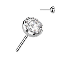 PREMIUM Titanium Bezel-Set Crystal Luxe Threadless Top