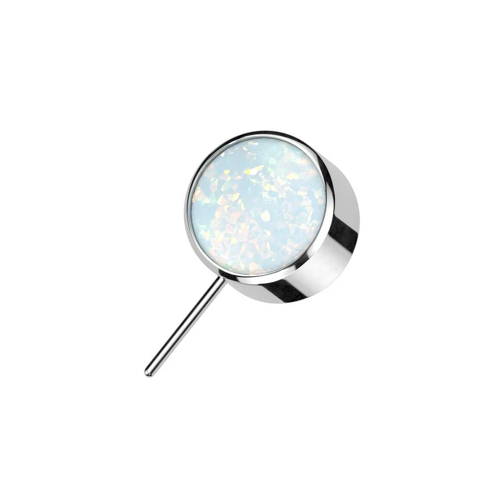 PREMIUM Titanium Front-Facing Opal Luxe Threadless Top