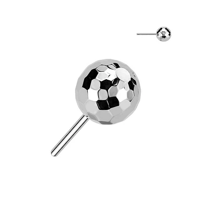 PREMIUM Titanium Disco Ball Fancy Threadless Top