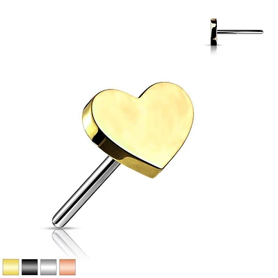 PREMIUM Titanium Heart Simple Threadless Top