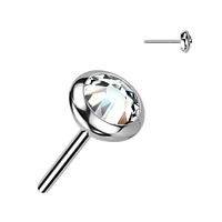 PREMIUM Titanium Flat Bezel-Set Luxe Threadless Top