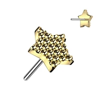 PREMIUM Titanium Textured Star Fancy Threadless Top
