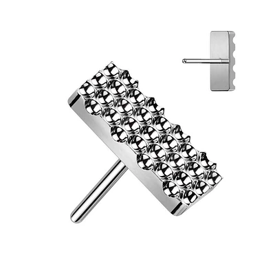 PREMIUM Titanium Textured Rectangle Fancy Threadless Top
