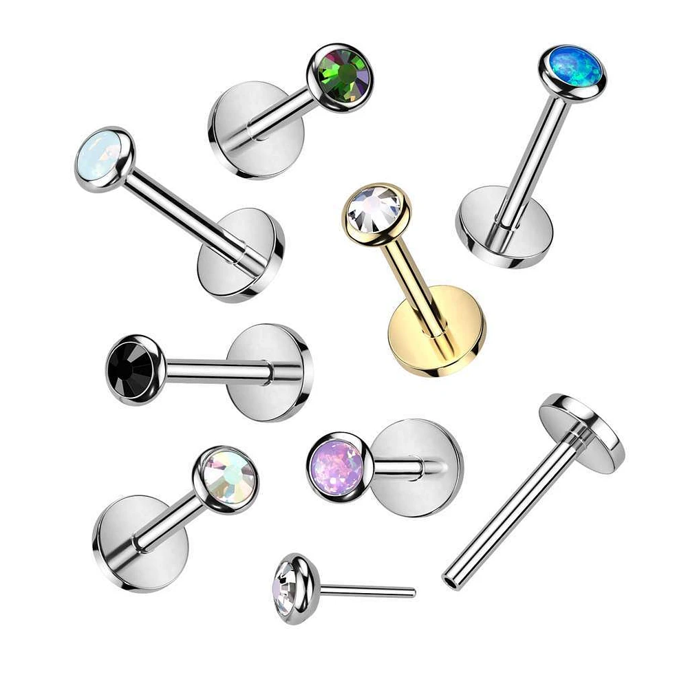 PREMIUM Luxe G23 Ti Bezel-Set Threadless Flatback
