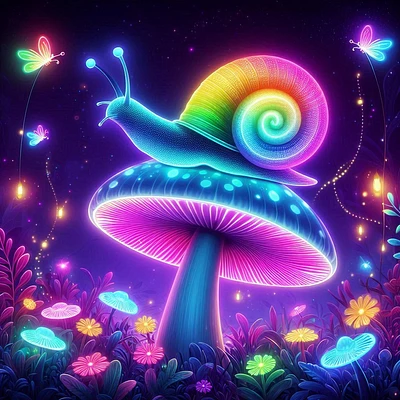 Neon Meadow Mushy Snail