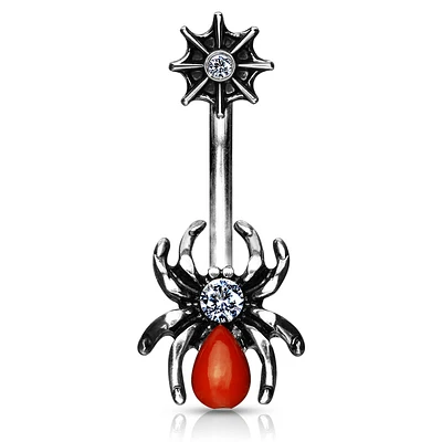 Spider Navel Barbell 14g