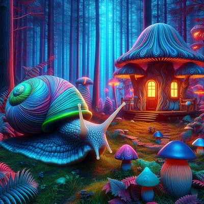 Glowing Grove Mushy Snail