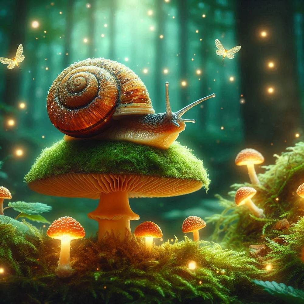 Mossy Mushroom Mushy Snail