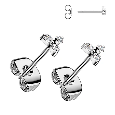 PREMIUM Tri-Crystal Studs